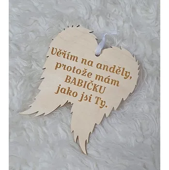 Křídla anděla Věřím na anděly pro babičku
