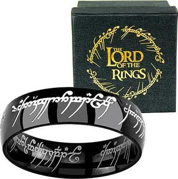 Prsten Černý prsten moci z Pána prstenů a Hobit z chirurgické oceli velikost obvod 52 mm RRC5623-obvod 52 mm