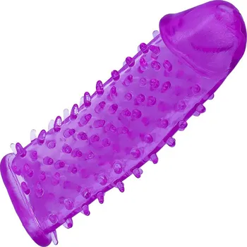 Návlek na penis LOLO fialová násada na penis s výstupky