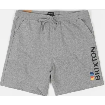 Pánské kraťasy BRIXTON kraťasy - Stem Fleece X Short Heather Grey (HTGRY)