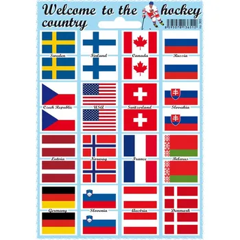 ARCH Welcome To The Hockey Country tetovačky/samolepky vlajky států Odstranitelné tetování ARCH Welcome To The Hockey Country tetovačky/samolepky vlajky států