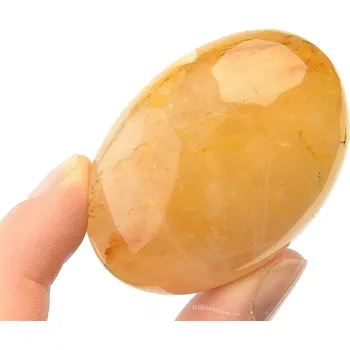 Přírodní kámen Hladký křišťál s limonitem 81g