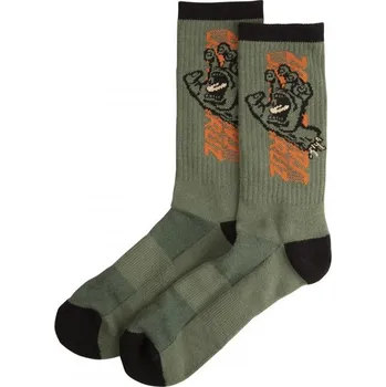 Oblečení a móda SANTA CRUZ ponožky - Split Strip Hand Sock Vintage Ivy (VINTAGE IVY)