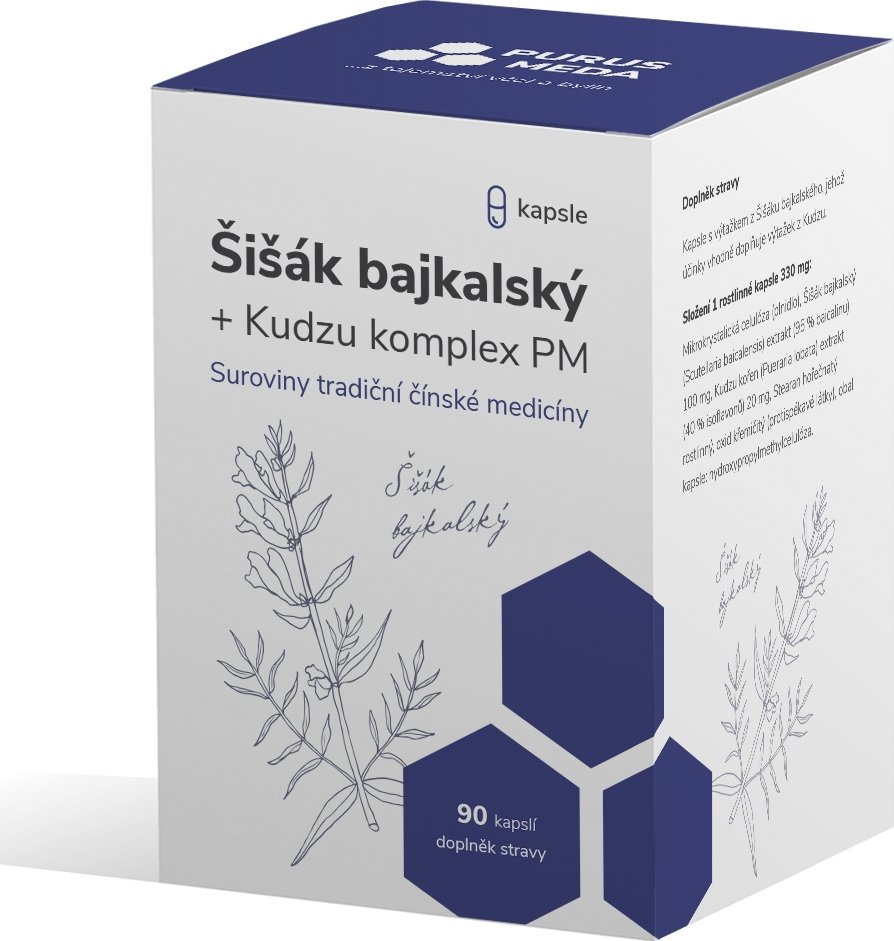 PURUS-MEDA Šišák bajkalský + Kudzu komplex PM 90 cps.
