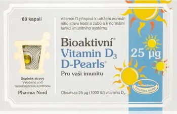 Pharma Nord Bioaktivní Vitamin D3 D-Pearls 25 mcg 80 cps.