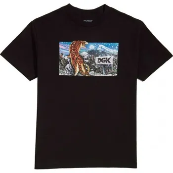 DGK triko - Big Cat Tee Black (MULTI)