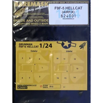 Plastikový model HGW 1/24 Mask F6F-5 HELLCAT (AIRFIX)