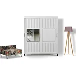 ASIR Šatní skříň PASIFIC 150 lesklá bílá