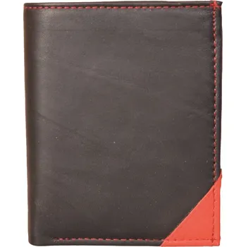 Peněženka Ridgeback Kožená peněženka 104 NC C černá s červeným rohem