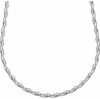 Náhrdelník Stříbrný náhrdelník splétaný s kuličkami délka náhrdelníku 42cm