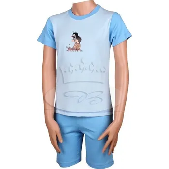 Dívčí pyžamo Dětské pyžamo Boma KR 012 Krtek krátké Světle modrá 110-116