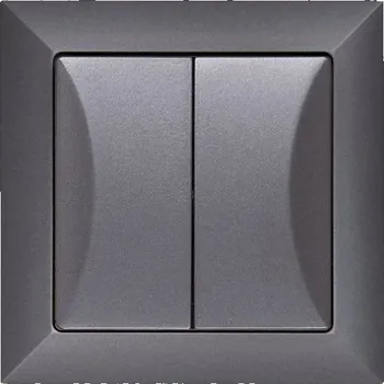 Stavebniny Timex Vypínač OPUS style č.5 grafit kompletní