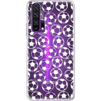 Pouzdro na mobilní telefon Odolné silikonové pouzdro iSaprio - Football pattern - white - Honor 20 Pro