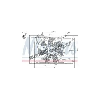 Chladič motoru Ventilátor chladiče NISSENS 85328