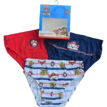Chlapecké slipy, 3pack - modrá/červená/šedá | Tlapková patrola Barva: Červená/Modrá/AOP, Velikost: 122/128
