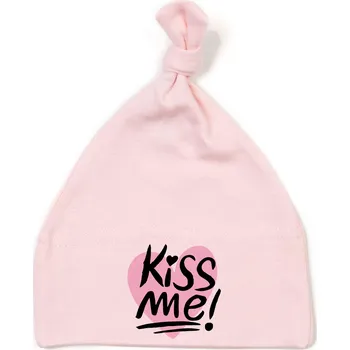Kojenecká čepice Čepička KISS ME - RŮŽOVÁ Barva: Růžová
