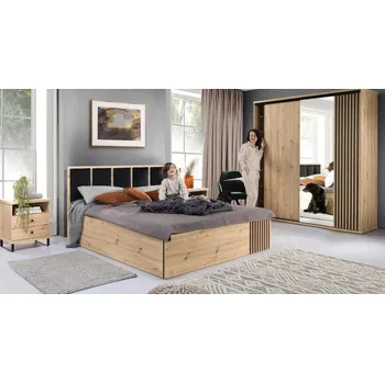 Ložnicová sestava Ložnice CALI dub artisan / černá