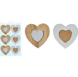 MFP Paper Srdce 6ks dřevo 4cm v sáčku