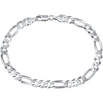 Šperk Stříbrný náramek FIGARO - 6 mm