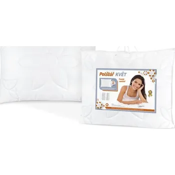 Polštář KVĚT 70x90 cm (výplň 900g) bílá