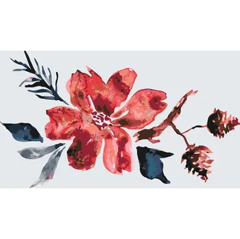 Malování podle čísel - Skica květiny Velikost: 40x50cm, Rámování: Pouze srolované plátno