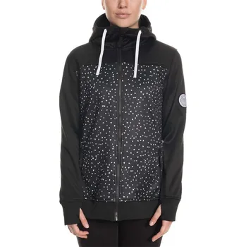 Pánská mikina 686 mikina - Ella Bonded Zip Flc Hoody Black Angular Clrblk (BLK)