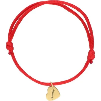 Náramek Doria Náramek MAMINKA na červené šňůrce se srdcem N418