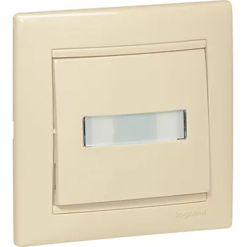 Elektrická zásuvka Valena spínač 1/0 podsvětlený s držákem štítků Béžová