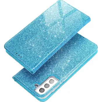 Náhradní kryt pro mobilní telefon Kryt Forcell Shining Book Samsung Galaxy S21 světle modrý