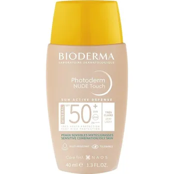 Přípravek na opalování Bioderma Photoderm Nude Touch minerální opalovací fluid na obličej SPF50+ 40 ml Very Light