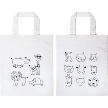 Knorr prandell Plátěná taška s krátkým uchem Zvířátka 30 x 25 cm (2ks)