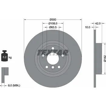 Brzdový kotouč Brzdový kotouč TEXTAR 92309505