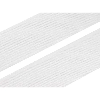 Pruženka hladká šíře 35 mm galonová bílá POL, barva Bílá