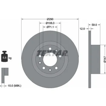 Brzdový kotouč Brzdový kotouč TEXTAR 92313603