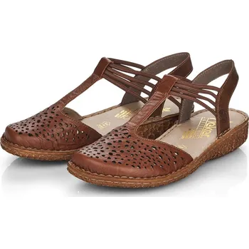 Dámské sandále Dámské kožené sandále M0976-22 Rieker hnědé Barva: braun, Velikost: 41