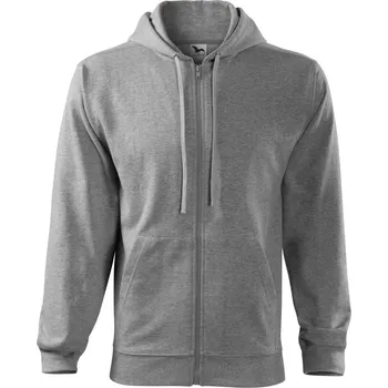 Pánská mikina Malfini Trendy Zipper Pánská mikina 410 tmavě šedý melír S