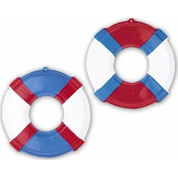 Party dekorace Bukáček Záchranné kolo červené/modré 46 cm