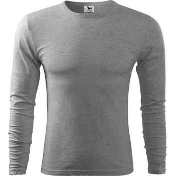 Pánská móda Malfini FIT-T Long Sleeve Pánské triko 119 tmavě šedý melír S