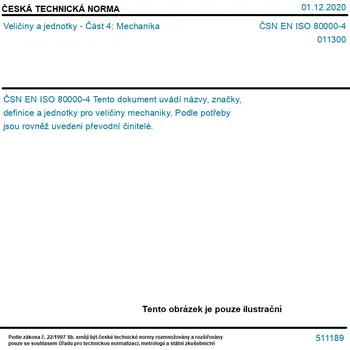 ČSN EN ISO 80000-4 - Veličiny a jednotky - Část 4: Mechanika - Tisk