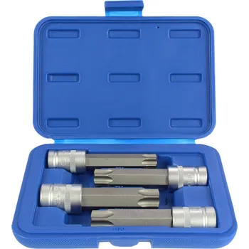 Condor hlavice zástrčné 1/2", Torx T70 - T100, délka 110 mm, vrtané, sada 4 díly - 100-02467