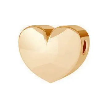 Přívěsek NUBIS® Zlacený stříbrný přívěšek korálek SRDCE - NB-8021-RD