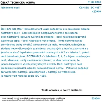 ČSN EN ISO 4957 - Nástrojové oceli - Tisk