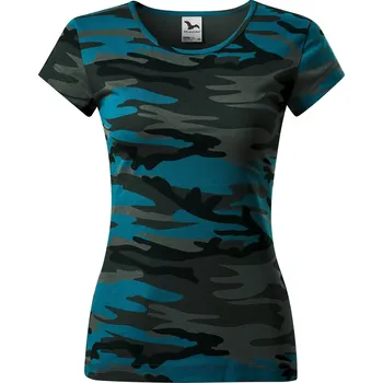 pracovní tričko Malfini Tričko MALFINI CAMO PURE dámské petrolejová XS