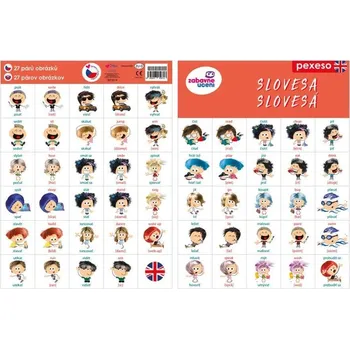 Pexeso Jazykové pexeso, (cz/sk/eng) Slovesa