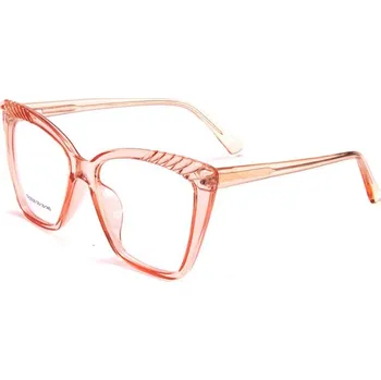 Počítačové brýle Dámské brýle proti modrému světlu - Transparentní růžovo oranžové