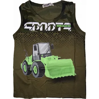 Chlapecké zelené maskáčové tílko s nakladačem 116