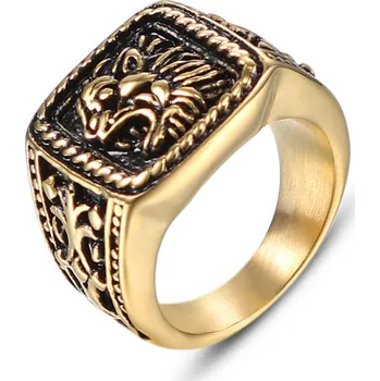 Prsten Steel Edge Pánský pečetní prsten SEHZ578GD Velikost: 59