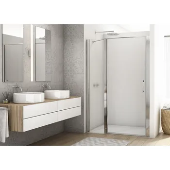 Sprchové dveře D22T13 - jednokřídlé dveře s pevnou stěnou v rovině 100 cm (dveře 70 cm) D22T130703050