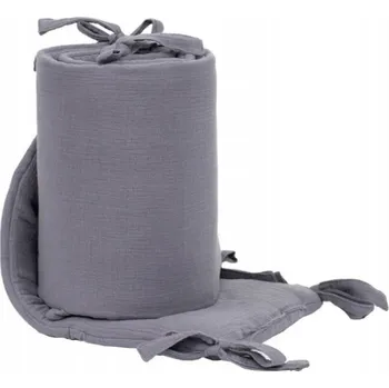 Dětsný nábytek Vyrobeno v EU Mantinel do postýlky mušelín barva: šedá