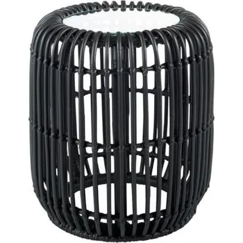 Konferenční stolek Černý ratanový konferenční stolek Mono Boho - Ø 38 * 41cm